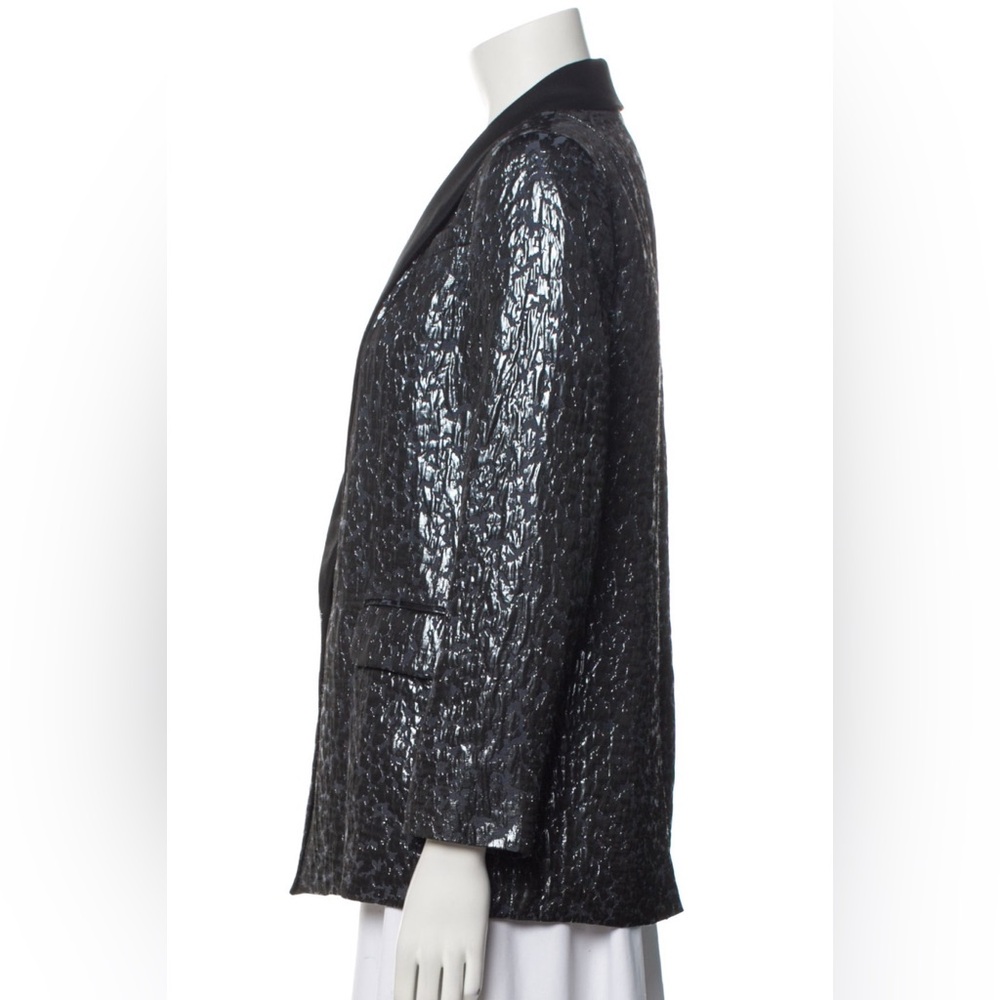 Rachel Comey Amboy Black Silver Metallic Jacquard Blazer Jacket πΎππͺπππ Sz xs - Picture 2 of 16